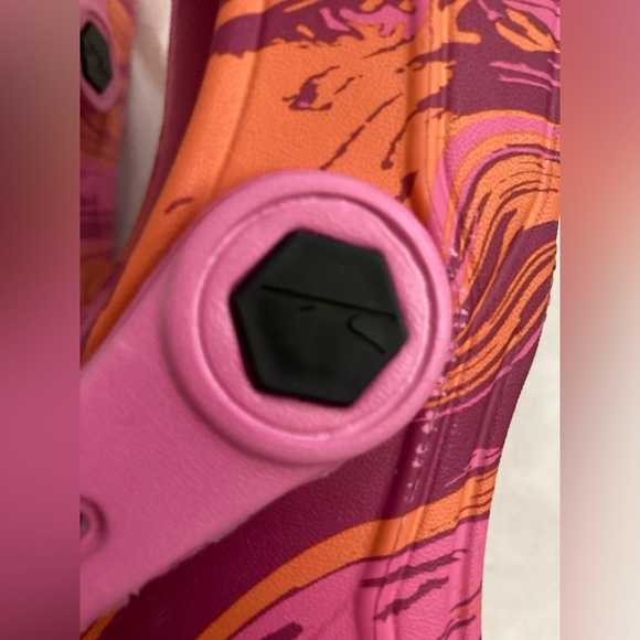 Pink orange swirls clogs sandals sz 9 - Picture 6 of 10